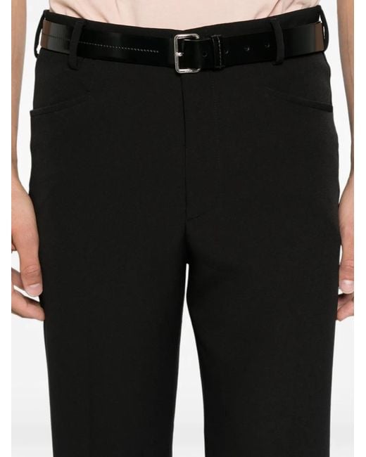 Pantalones Rectos Con Pinzas Second/Layer de hombre de color Black