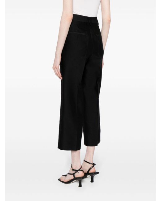 Pantalones capri con pinzas JNBY de color Black