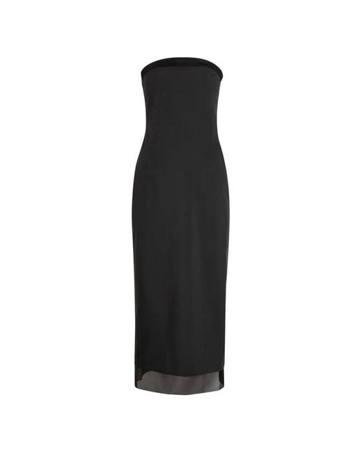 Voranida Black Tylyn Strapless Panel Midi Dress