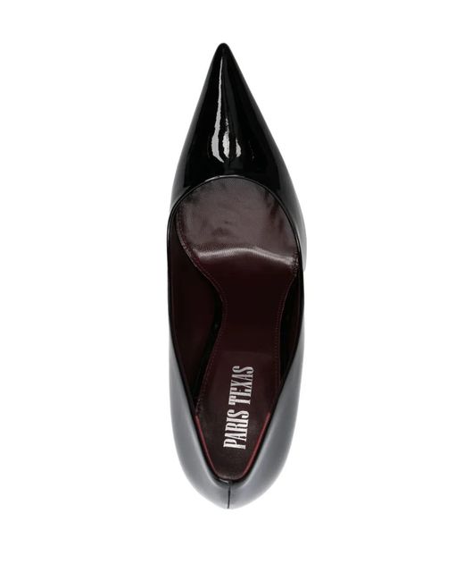 Paris Texas Black Pointed-Toe Leather Pumps