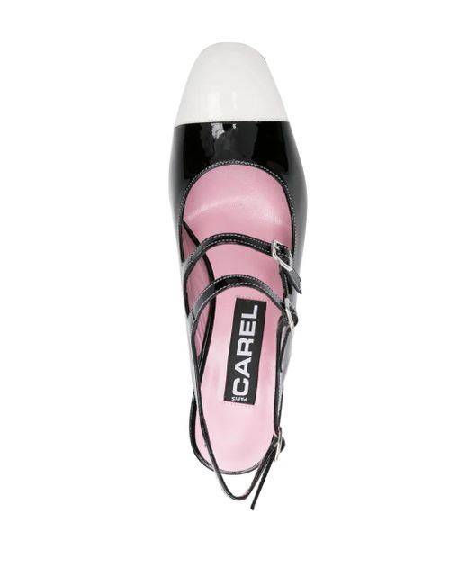 CAREL PARIS Black Papaya 60Mm Patent Leather Pumps