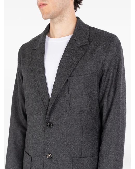 Societe Anonyme Gray Wool Notch-Lapel Blazer for men