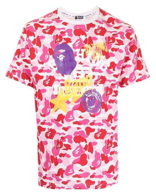 bape pink camo t shirt