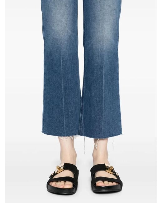 Mother Blue The Tripper Ankle Fray Jeans