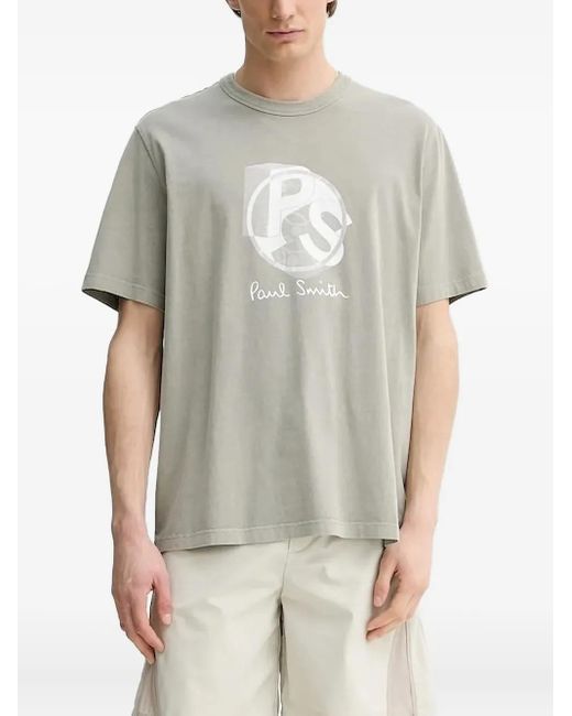 Paul Smith T-Shirt mit Logo-Print in Gray für Herren
