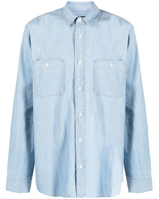 Filson Blue Button-Up Chambray Shirt for men