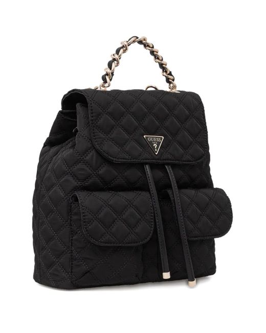 Guess Quilted-Effect Chain-Handle Backpack in Black | Lyst display picture 2