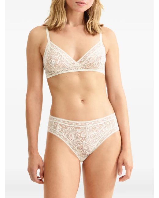 Eres White Vestiges Lace Triangle Bra