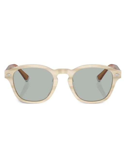 Brunello Cucinelli Gray Bc4006S Round-Frame Sunglasses