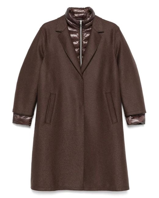 Abrigo Con Doble Capa Herno de color Brown