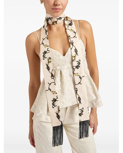 LaDoubleJ White Skinny Belt 6X180 With Fringes