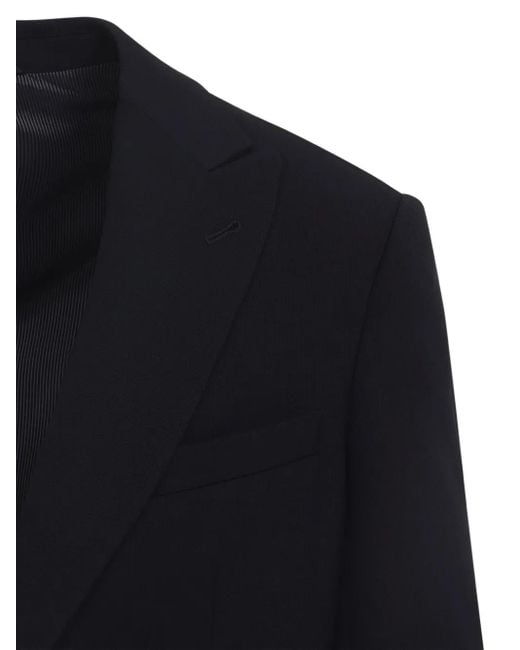Giorgio Armani Blue Buttoned Wool Suit for men