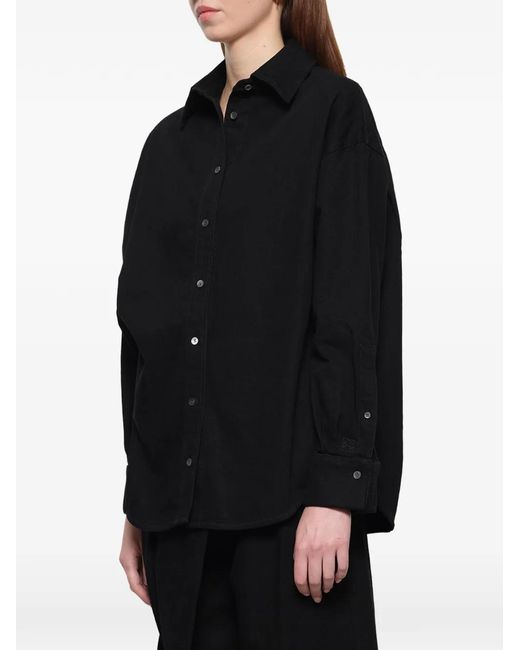 Loewe Black Wrap-Around Long-Sleeve Shirt