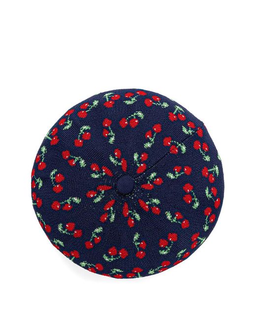 Kangol Blue Tropic Cherry-Pattern Beret