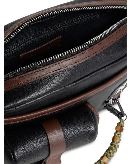 Borsa A Tracolla D2 Upside Down di DSquared² in Black da Uomo