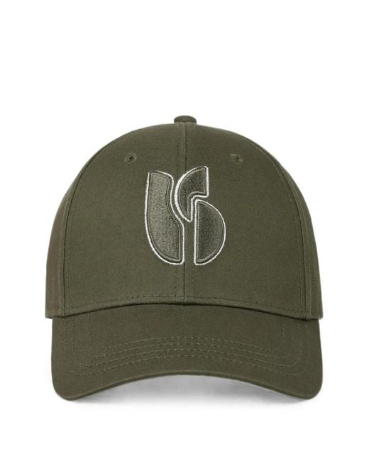 Ba&sh Green Heloa Logo-Embroidered Baseball Cap