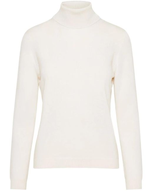 Barba Napoli White Roll-Neck Sweater