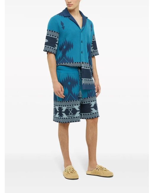 Alanui Blue Bermuda for men