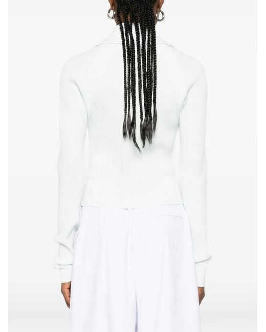 J.Lindeberg White Veste Zippée À Empiècements Contrastants