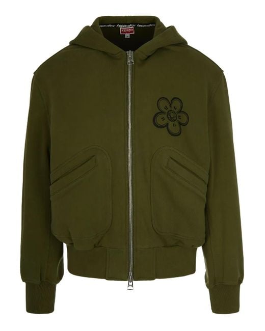 KENZO Green X Futura 2000 Flower-Printed Zip-Up Hoodie for men
