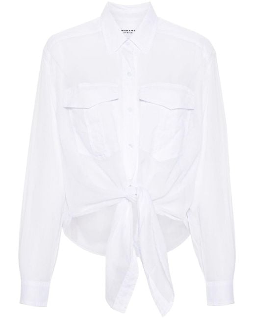 Isabel Marant White Nath Organic Cotton Shirt
