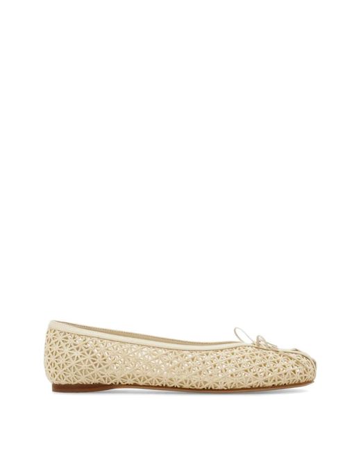 Ferragamo Natural Lace Ballet Flat