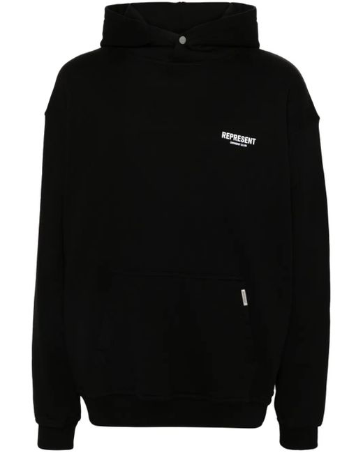 メンズ Represent ロゴ パーカー Black