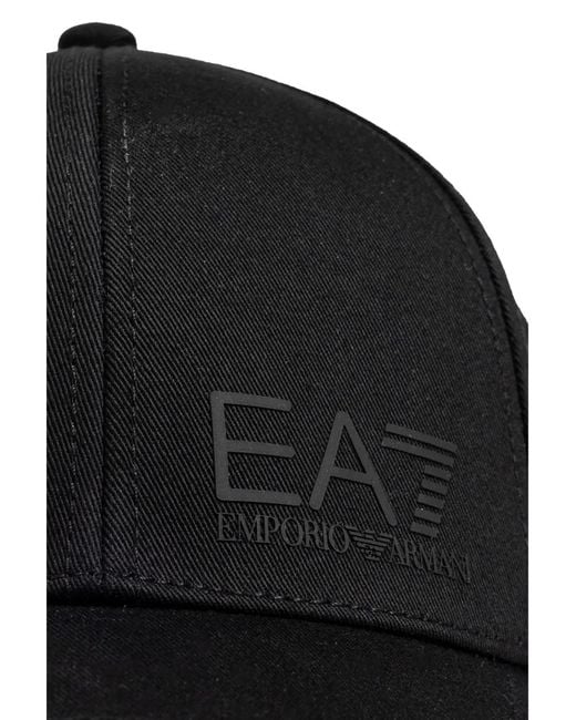 EA7 Black Baseballkappe Mit Logo-Print