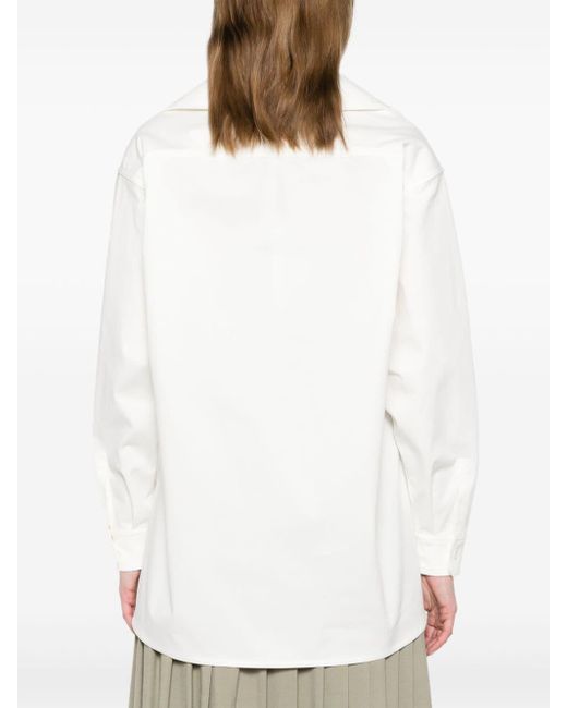 Max Mara White Long-sleeves Cotton Shirt