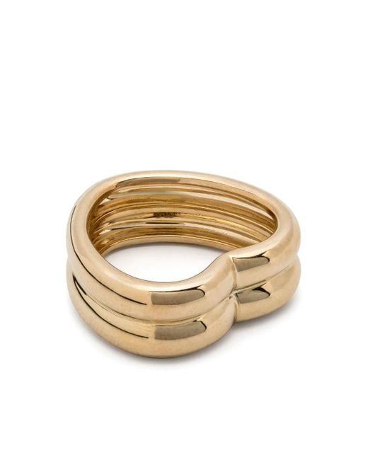 Yvonne Léon Metallic 9Kt Coeur Bouée Ring