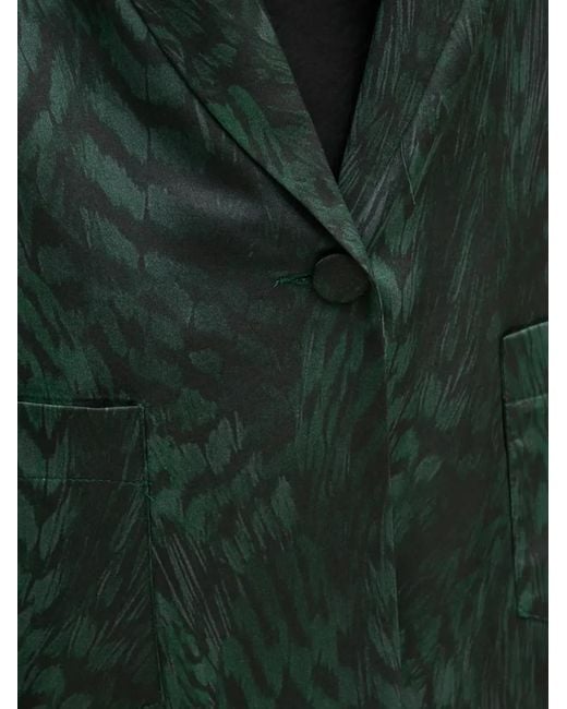 La Petite Francaise Green Vaporeuse Printed Blazer