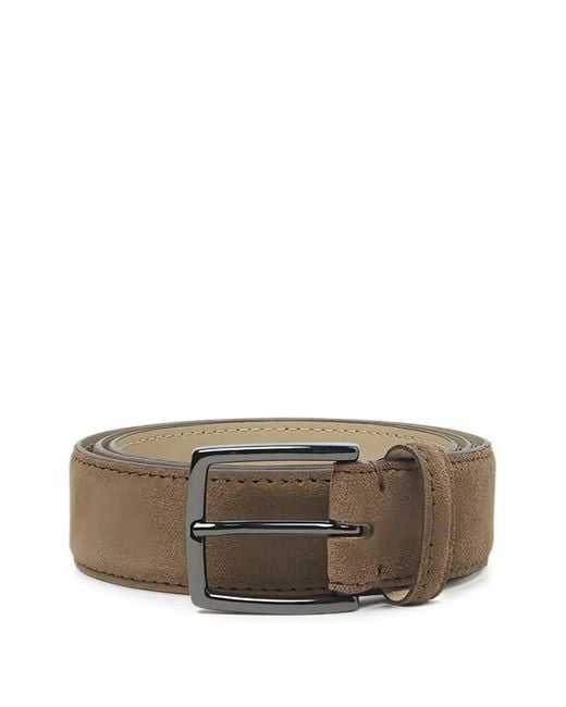 Peserico Brown Ceinture En Daim for men