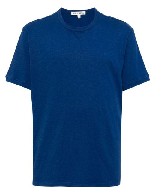 Alex Mill Blue Slub Crew-neck T-shirt for men