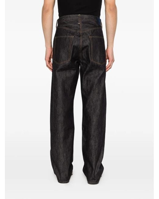 Visvim Gray Social Sculpture 01 Wide Raw Jeans for men