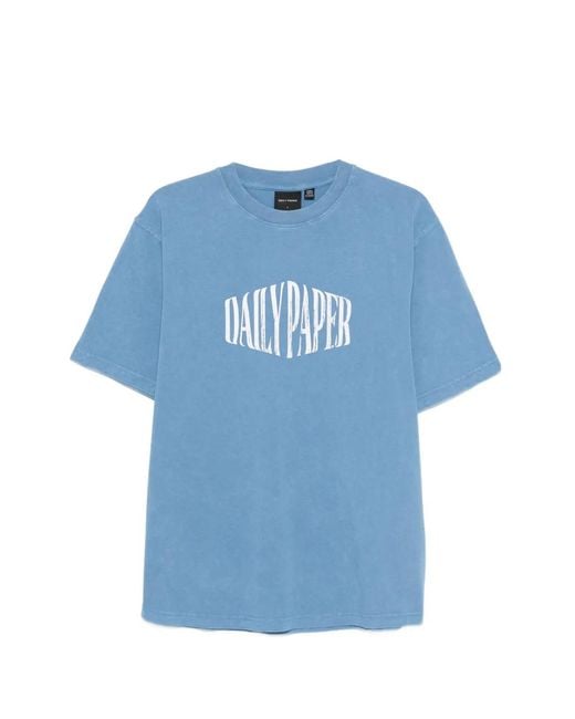 Daily Paper Blue Logo-Print T-Shirt for men