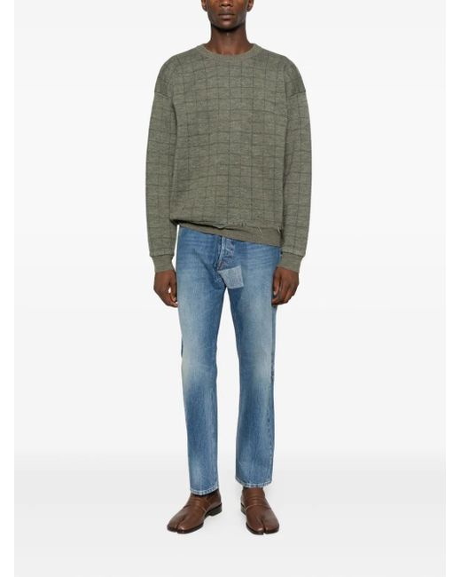 Maison Margiela Blue Whiskering-Effect Jeans for men