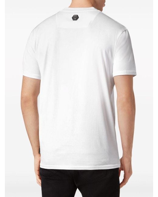 T-shirt con stampa di Philipp Plein in White da Uomo