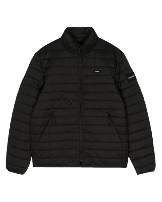 Calvin Klein Black Logo-appliqué Puffer Jacket for men