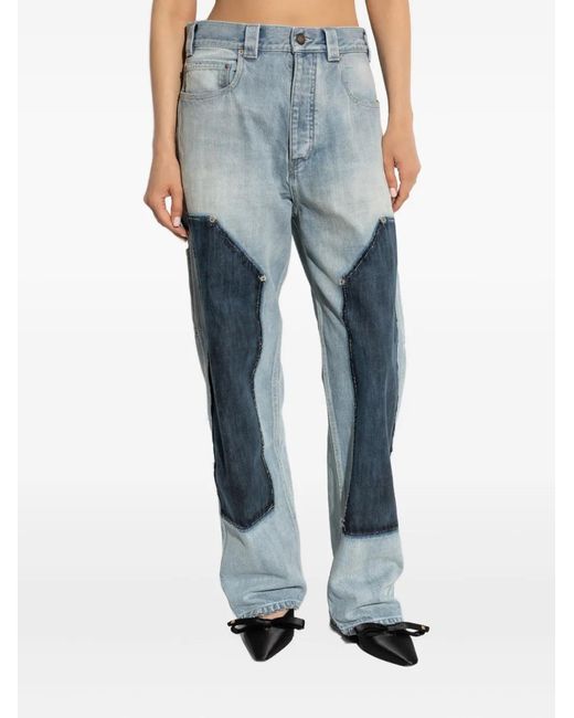 Balenciaga Blue Patchwork Panel Jeans