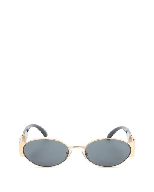 Versace Blue Oval-Frame Sunglasses