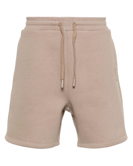 Pantalones cortos de deporte con logo en relieve AMI de color Natural