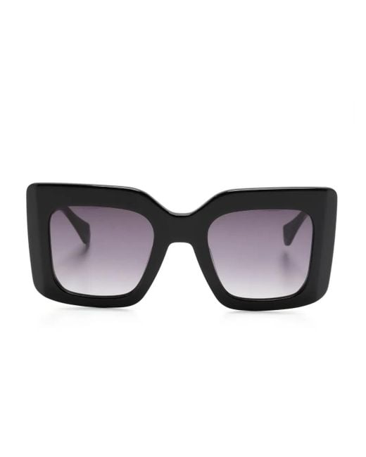Gigi Studios Black Dorothea Square-Shape Sunglasses