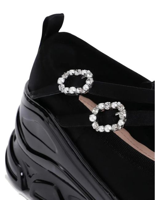 Ballerines À Ornements En Cristal Simone Rocha en coloris Black