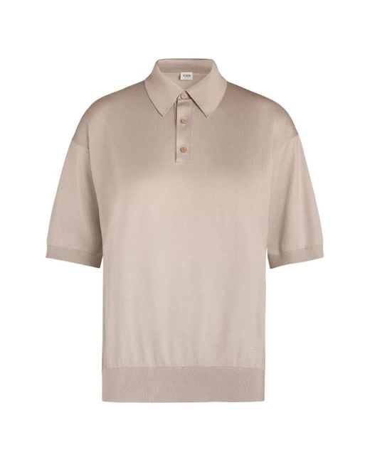 Tod's Natural Button-Fastening Polo Shirt