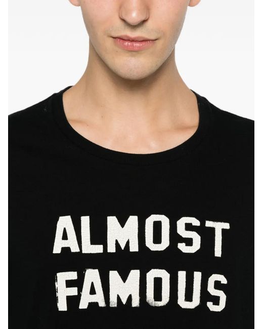 R13 Black Slogan-Print T-Shirt for men
