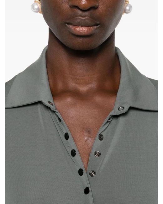 Alberta Ferretti Gray Elastan Dress