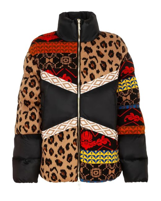 Akep Jack Met Luipaardprint En Patchwork in het Black