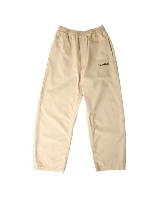 No Problemo Natural Logo-Embroidered Ripstop Trousers