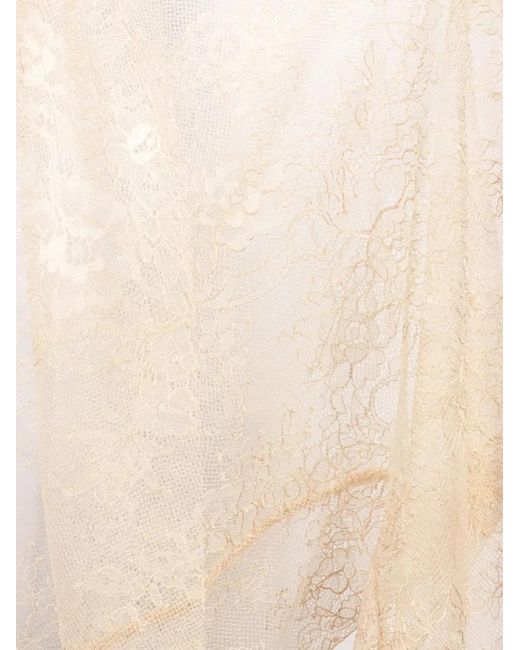 Alberta Ferretti White Lace Effect Sheer Jacket