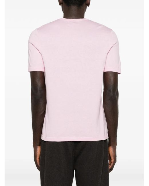 Bompard Pink Round-Neck T-Shirt for men